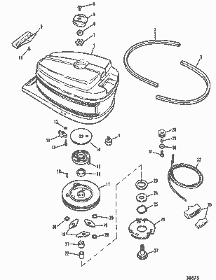 Order MERCURY 35559 Washer, Sheave Shaft Retainer Order MERCURY 35559 Washer, Sheave Shaft Retainer