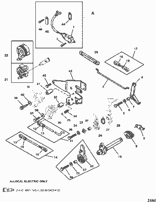 Order MERCURY 823863 2 Lever, Horizontal Shift Shaft (Port)