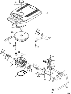 Order MERCURY _ 863419A1 _ Valve Assembly, Air