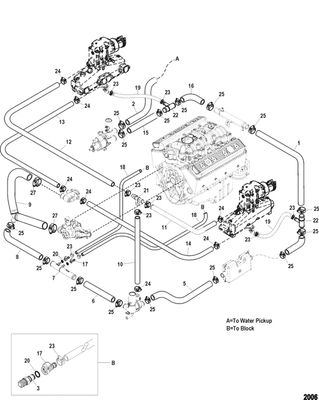 Order MERCURY _ 864489 _ Hose, Power Steering Cooler To Check Valve