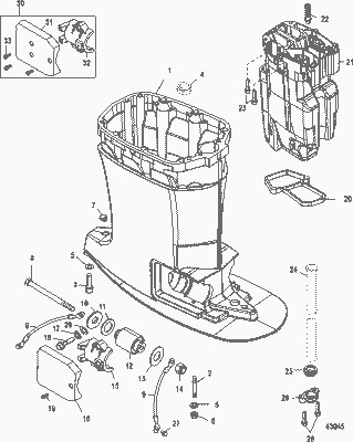 Order MERCURY 879150A90 Cover Kit, Lower Mount