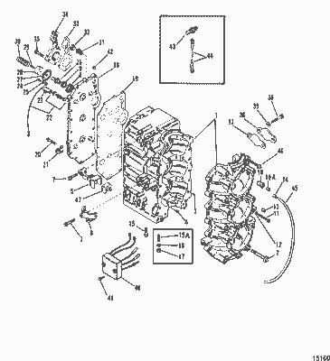 Order MERCURY 47483 J Clip, Cylinder Block Cover Screw