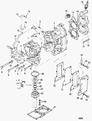 Order MERCURY 803666 4 Cover, Exhaust, Inner