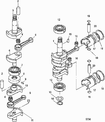 Order MERCURY 803672 4 Crankshaft, D