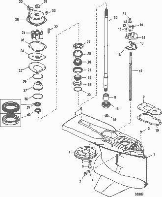 Order MERCURY 817275A13 Water Pump Assembly, Complete
