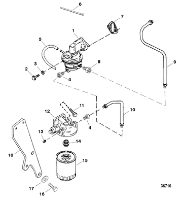 Order MERCURY _ 8492261 _ Bracket, Fuel Pump