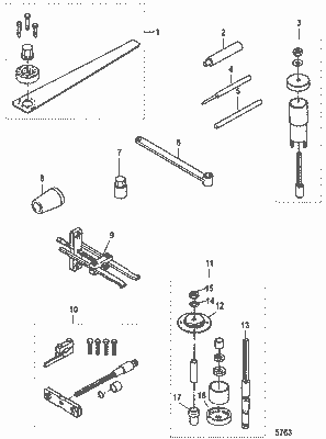 Order MERCURY 853996 18 Mount Rubber Puller Kit