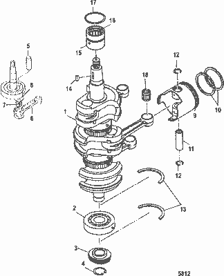 Order MERCURY 855553 Bearing, Main (Upper)