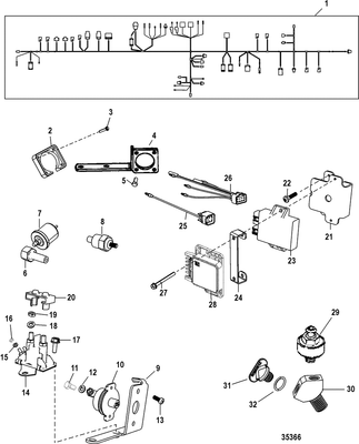 Order MERCURY _ 862575T03 _ Harness Assembly
