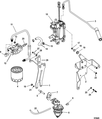 Order MERCURY _ 865975001 _ Bracket, Filter Base, Secondary