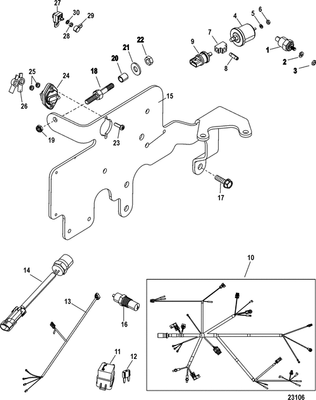 Order MERCURY _ 866727T01 _ Harness Assembly, Transom