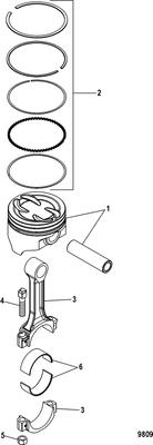 Order MERCURY _ 879147T97 _ Ring Set, Piston .030 Oversize