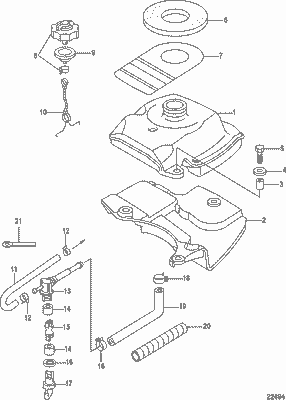Order MERCURY 898101352 Hose, Fuel