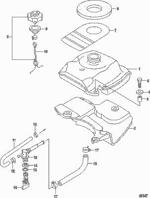 Order MERCURY 898103221 Hose, Fuel