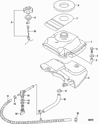 Order MERCURY 898103222 Hose, Fuel