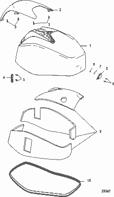 Order MERCURY 8M0047961 Decal Set, Mariner 30Hp