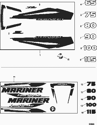 Order MERCURY 8M0080234 Decal, 80 Hp, Mercury
