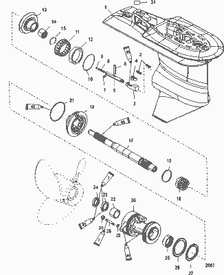 Order MERCURY 888845T03 Gear Housing Assembly, Complete (4.25 Inch/107.95 Mm Torpedo Diameter)