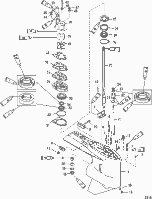 Order MERCURY 9148T84 Gear Housing Assembly, Complete (4.75 Inch/120.65 Mm Torpedo Diameter)