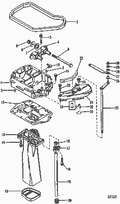 Order MERCURY 40107 35 Screw, (M8 X 35), Exhaust Tube To Plate