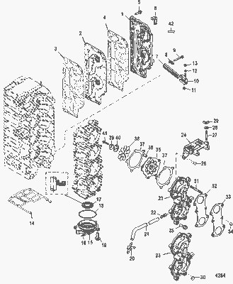Order MERCURY 44325A 1 Cover/Plate Kit, Exhaust
