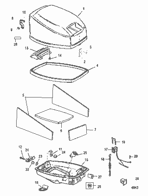 Order MERCURY 44461A 1 Lever, Cowl Latch Order MERCURY 44461A 1 Lever, Cowl Latch