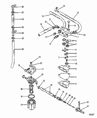 Order MERCURY 70007 Fitting, 45 Degree, Fuel Pump