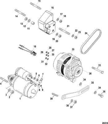 Order MERCURY _ 818824 _ Stud, (.375-16/.375-24 X 1.590), To Oil Pan