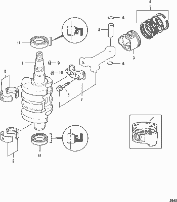 Order MERCURY 834963A02 Piston Assembly