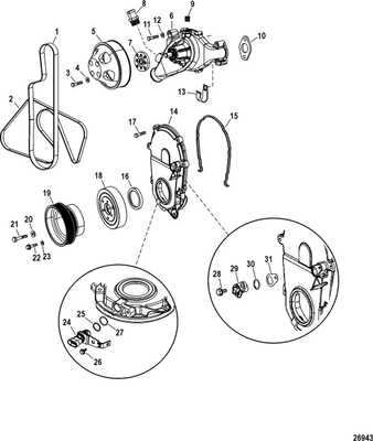 Order MERCURY _ 842475 _ Pulley, Crankshaft - Blue