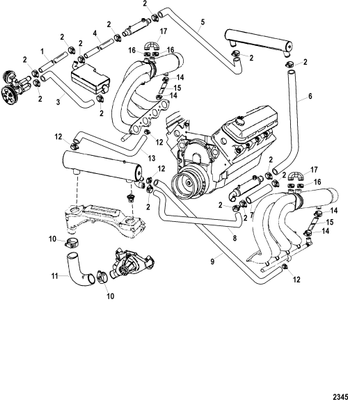 Order MERCURY _ 842754 _ Hose, Molded, Exhaust Header To Tailpipe