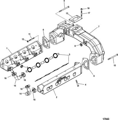 Order MERCURY _ 853152 _ Gasket, Exhaust (Rear)