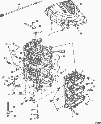 Order MERCURY 878581A34 Cylinder Block Assembly