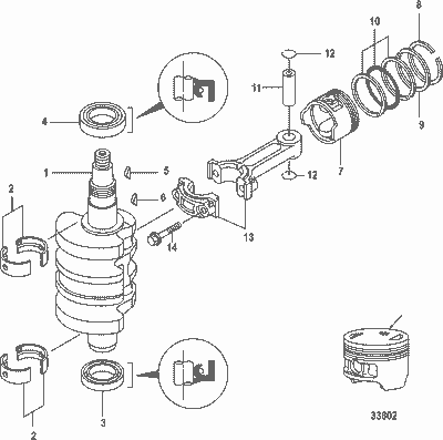 Order MERCURY 879147T80 Crankshaft Assembly Order MERCURY 879147T80 Crankshaft Assembly