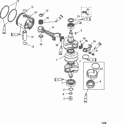 Order MERCURY 879633T01 Crankshaft Assembly Order MERCURY 879633T01 Crankshaft Assembly