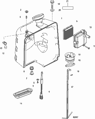 Order MERCURY 879844T06 Oil Tank Assembly Order MERCURY 879844T06 Oil Tank Assembly