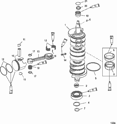 Order MERCURY 881055T10 Piston Assembly, Standard - Starboard