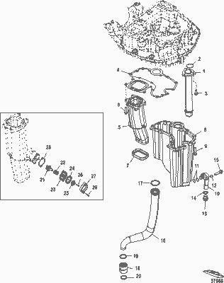Order MERCURY 885541A02 Tube Assembly, Water (25.00 Inch)