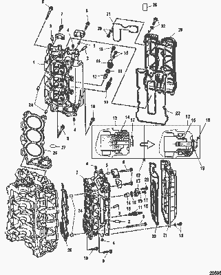 Order MERCURY 887845T03 Cylinder Head Assembly