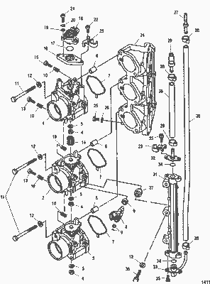 Order MERCURY 888205T 1 Fuel Rail Assembly