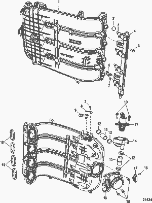 Order MERCURY 898103T97 Fuel Rail Assembly
