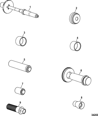 Order MERCURY _ 899898T08 _ Pressing Tool, Bearing Cone (1.985 X 2.31) Rear Tailstock
