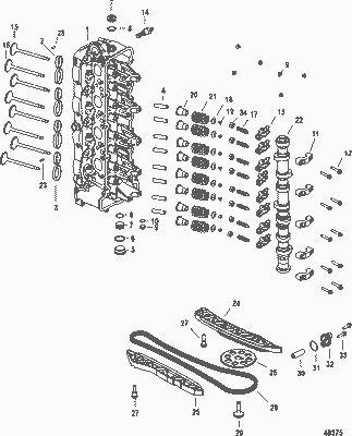 Order MERCURY 8M0057648 Cylinder Head, Bare Order MERCURY 8M0057648 Cylinder Head, Bare