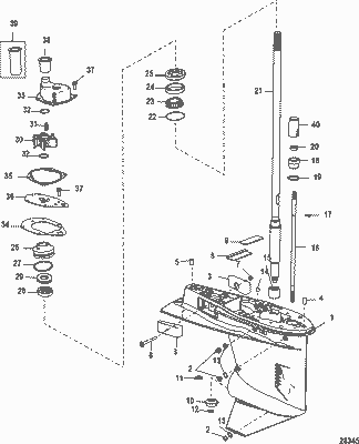 Order MERCURY 8M0086324 Gear Housing Assembly, Complete - Long Order MERCURY 8M0086324 Gear Housing Assembly, Complete - Long