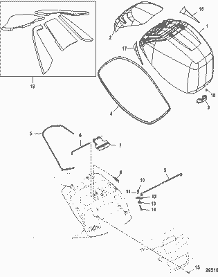 Order MERCURY 8M0090472 Top Cowl Assembly, Mercury, Cool White Order MERCURY 8M0090472 Top Cowl Assembly, Mercury, Cool White