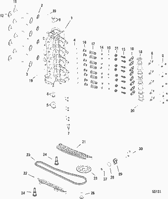 Order MERCURY 8M0091291 Cylinder Head Assembly, Bare Order MERCURY 8M0091291 Cylinder Head Assembly, Bare
