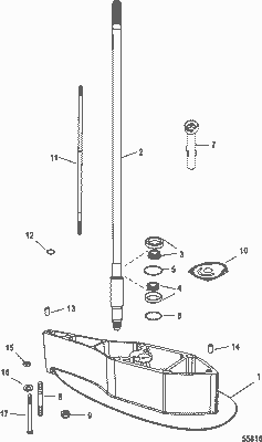 Order MERCURY 8M0140439 Shift Shaft, X-Long Order MERCURY 8M0140439 Shift Shaft, X-Long