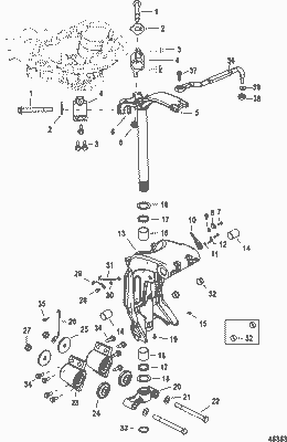 Order MERCURY 8M0143228 Mount, Upper