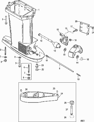 Order MERCURY 9864T 6 Housing, Driveshaft