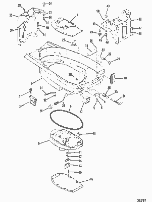 Order MERCURY 99525A 1 Cover Assembly, Stop Switch